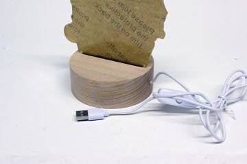 Usb Ahşap Altlıklı Pleksi Cami Minareli Işıklı Lamba