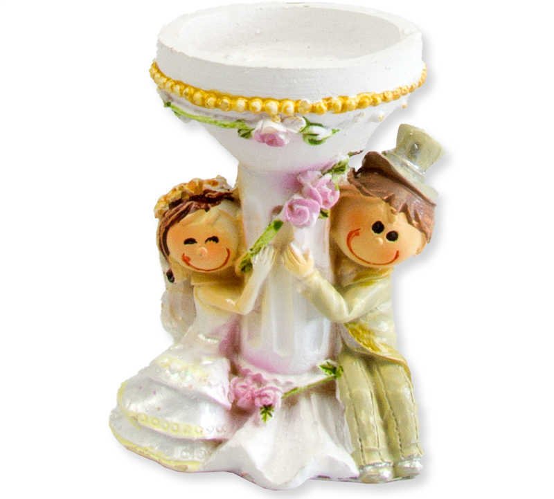 Gelin Damat Tasarımlı Şamdanlık Set (4 Adet)