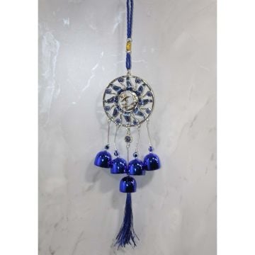 Yıldız Tasarım Nazar Boncuklu Metal Rüzgar Çanı (41 cm)