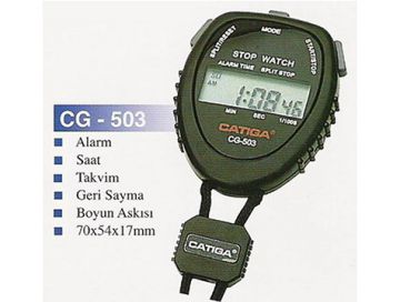 Catıga CG-503 Elektronik Saat Alarm Stopwatch Kronometre