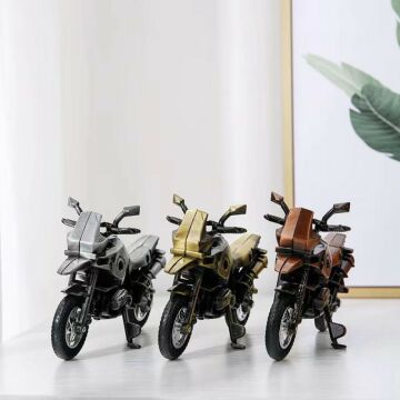 Dekotaratif Metal Motosiklet Biblosu