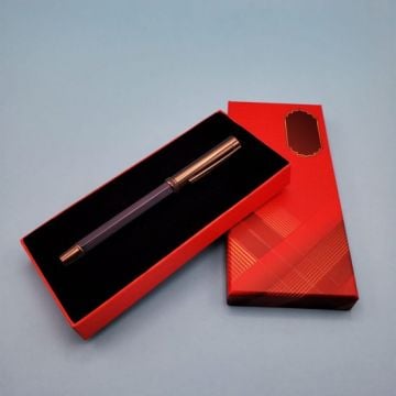 Kutulu Hediyelik Şık Metal Lacivert Roller Kalem