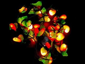 Kırmızı Kalp Yılbaşı Çam Ağacı Dekorasyon Süsleme Işıkları