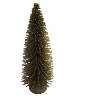 Dekoratif Mini Yapay Altın Tozu Çam Ağacı Yılbaşı Biblosu (6 8  12  cm)