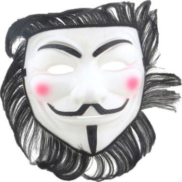 V For Saçlı Vandetta Maskesi Kostüm Partisi