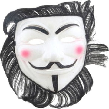 V For Saçlı Vandetta Maskesi Kostüm Partisi (12 Adet)