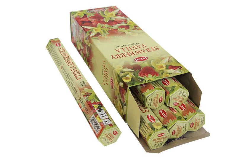 Hem Strawberry (Çilek) & Vanilla Hexa Çubuk Tütsü (120 Adet)