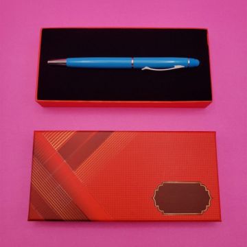 Kutulu Turkuaz Tükenmez Touchpen Kalem