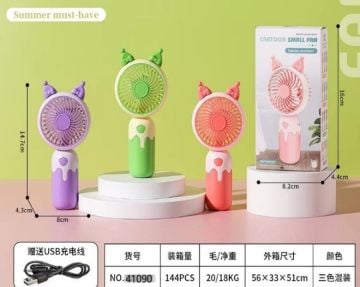 Usb Şarjlı Kulaklı Tasarımlı El Fanı (14.7cm)