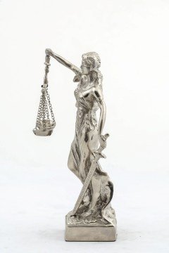 Dekoratif Adalet Terazisi Zamak Heykel Biblo 27 Cm