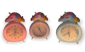 Dekoratif Unicorn Tasarım Alarmlı Masa Üstü Çalar Saat