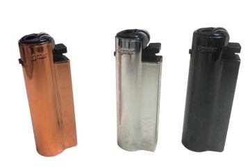 Metal Baskı Yapılabilir Düz Renk Taşlı Çakmak (24 adet)