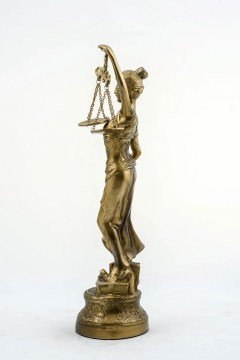 Dekoratif Adalet Terazisi Zamak Heykel Biblo 48 Cm