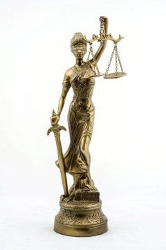 Dekoratif Adalet Terazisi Zamak Heykel Biblo 48 Cm