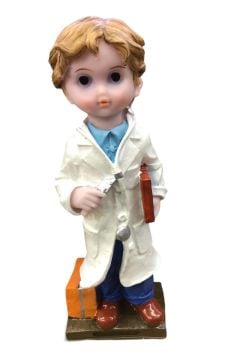 Polyester Erkek Doktor Figürlü Dekoratif Biblo (20 cm)