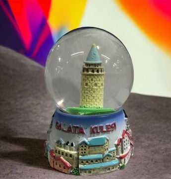 Mini Işıklı Galata Kulesi Cam Kar Küresi
