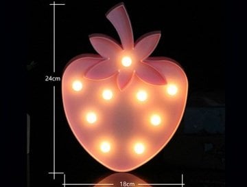 Dekoratif Led Çilek Gece Lambası