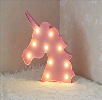 Dekoratif Led Tek Boynuzlu Gece Lambası