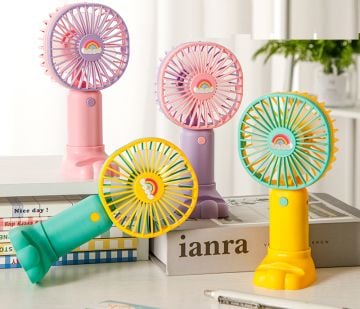 Usb Şarjlı Gökkuşağı Tasarım Masa Üstü Fan Vantilatör