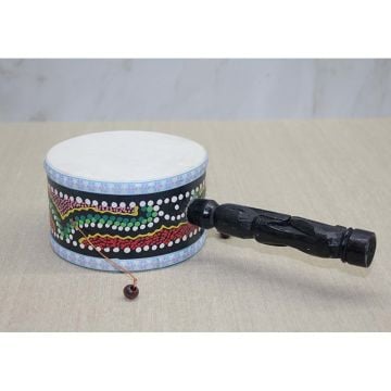 Dekoratif Ahşap Tutmalı Davul Tamtam