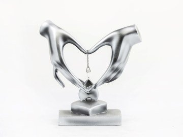 Dekoratif Polyester Kalpli 2'li El Biblosu 21 Cm