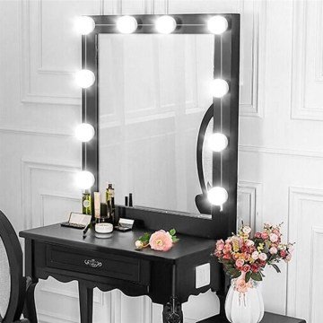 10'lu Makyaj Aynası Masası Beyaz Led Işıklı Lamba