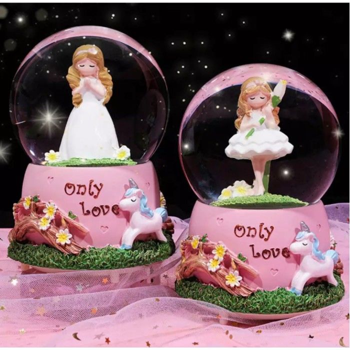 Prenses Only Love  Sadece Aşk Temalı Müzikli Cam Kar Küresi