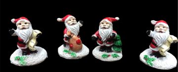 Dekoratif Polyester Yılbaşı Minyatür Noel Baba Biblosu (3.5cm)