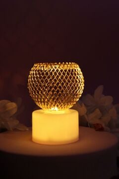 Portatif Mini Metal Led Işıklı Vazo Lamba (12 Adet)