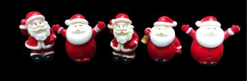 Dekoratif Polyester Yılbaşı Minyatür Noel Baba Biblosu (3cm)