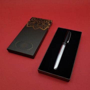 Tasarımlı Kutulu Hediyelik Şık Metal Silver Roller Kalem