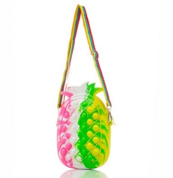 Pop It Push Bubble Renkli Ananas Tasarımlı Çanta
