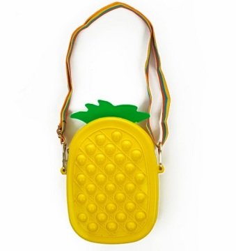 Pop It Push Bubble Renkli Ananas Tasarımlı Çanta