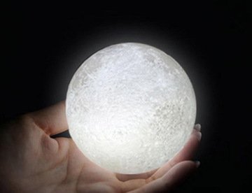 3D Ay Şeklinde Renk Değiştiren Dekoratif Gece Lambası Masa Lambası