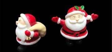 Dekoratif Yılbaşı Polyester Minyatür Noel Baba Biblosu (3.5cm)