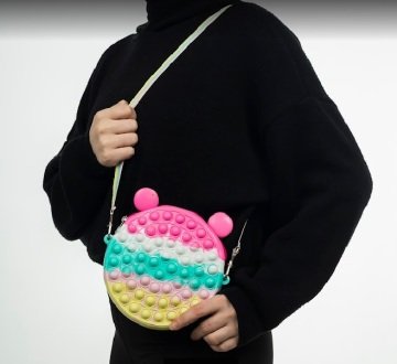 Pop It Push Bubble Kulaklı Tasarımlı Kayışlı Çanta