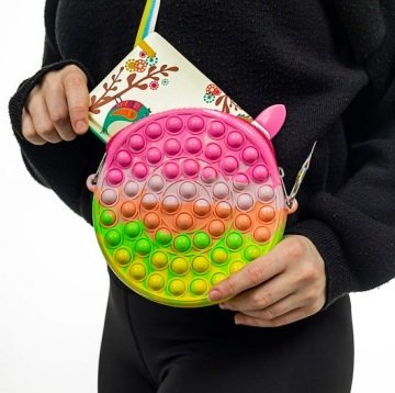 Pop It Push Bubble Kulaklı Tasarımlı Kayışlı Çanta