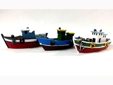 Dekoratif Mini Polyester Balıkçı Teknesi