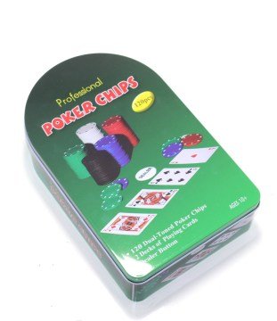 120 Chip Metal Kutulu Texas Hold'em Poker Oyun Seti