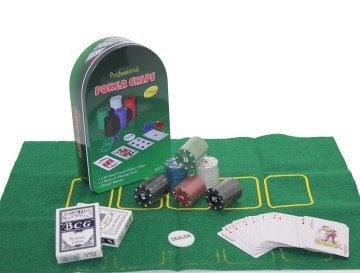 120 Chip Metal Kutulu Texas Hold'em Poker Oyun Seti