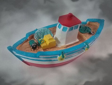 Dekoratif Mini Polyester Balıkçı Teknesi
