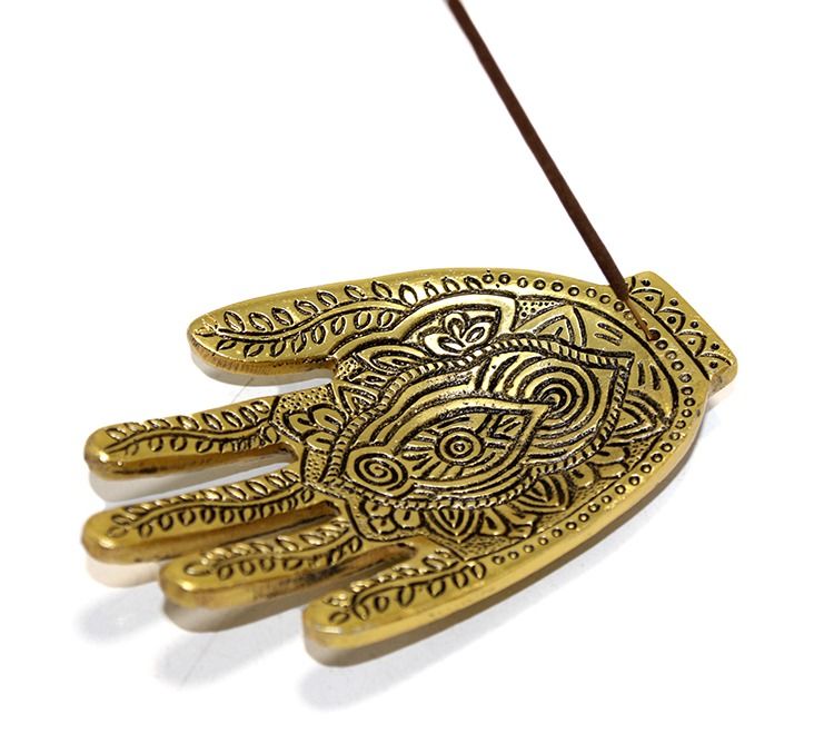 Dekoratif Metal El Tasarımlı Gold Çubuk Tütsülük