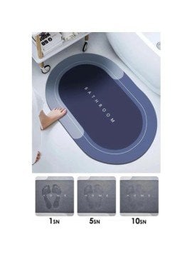 Süper Su Emici Kaymaz Taban Banyo Paspası (80cm x 50cm)