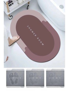 Süper Su Emici Kaymaz Taban Banyo Paspası (80cm x 50cm)