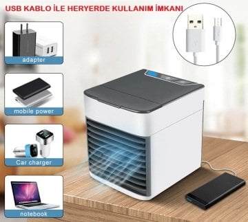 Mini 3 in1 Soğutucu Nemlendirici Hava Temizleyici Mini Klima