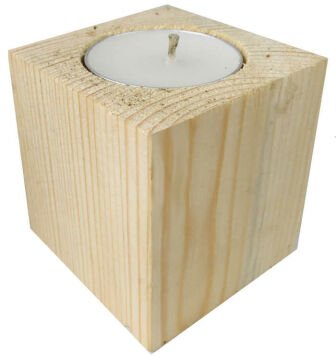 Ağaç Kütük Naturel Tealight Mumluk