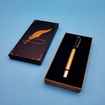 Tasarımlı Kutulu Hediyelik Lüx Gold Roller Kalem