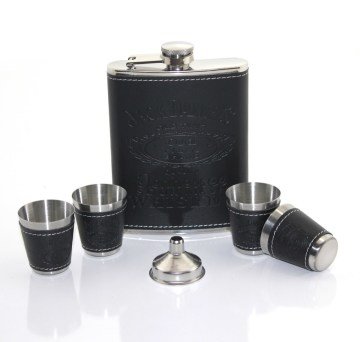 Matara Seti 4 Shot Bardaklı 8 oz Siyah (6 Parça)