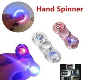 Metal Işıklı Stres Çarkı Light Fidget Spinner