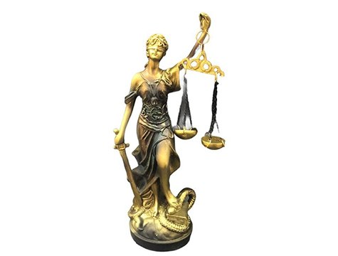 Dekoratif Adalet Tanrıçası Heykeli Biblosu